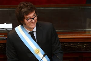 Foto colorida de Javier Milei, presidente da Argentina - Metrópoles
