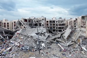 Destroços do Norte de Gaza