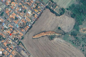 Imagem de satélite de erosão