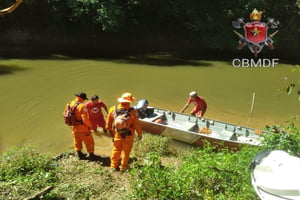 Bombeiros procuram pessoa desaparecida Rio Bartolomeu