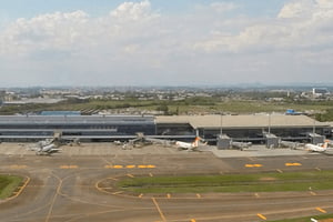 Imagem colorida do Aeroporto de Porto Alegre