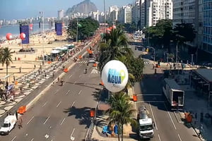Foto colorida da praia de Copacabana, no Rio de Janeiro - Metrópoles