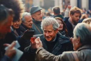 Foto colorida de homem idoso rodeado de pessoas - Metrópoles