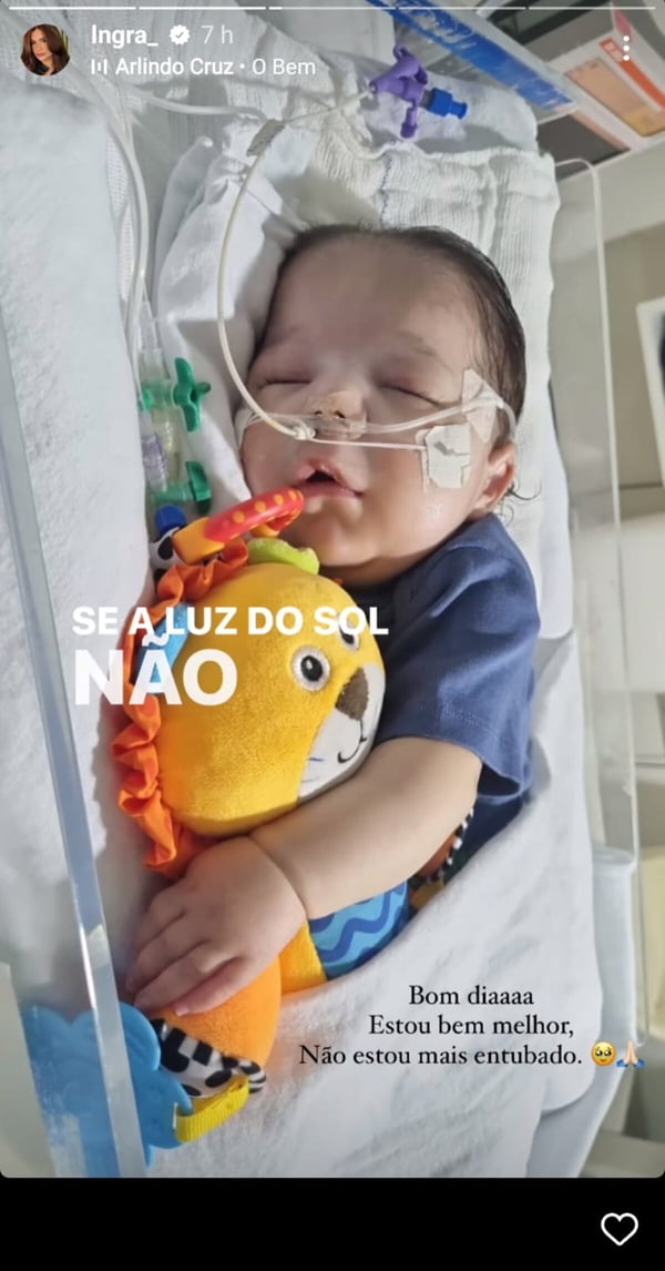 Print de Zé Vaqueiro e de Ingra Soares sobre a melhora do filho caçula - Metrópoles