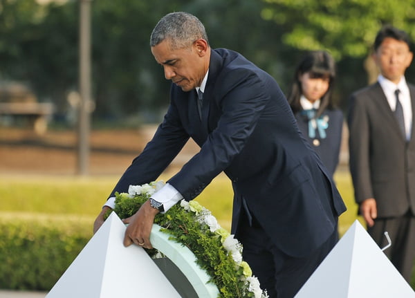 Barack Obama durante visita a Hiroshima