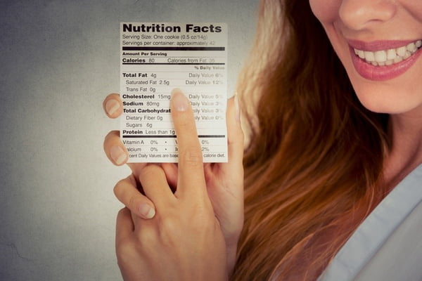 Tabela nutricional nutrição