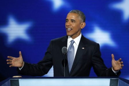 Obama na convenção democrata