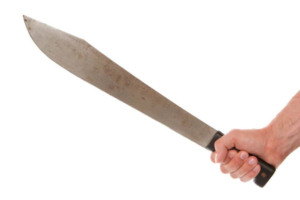 Man holding a machete