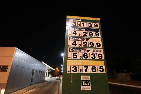 aumento da gasolina, R$ 4,29
