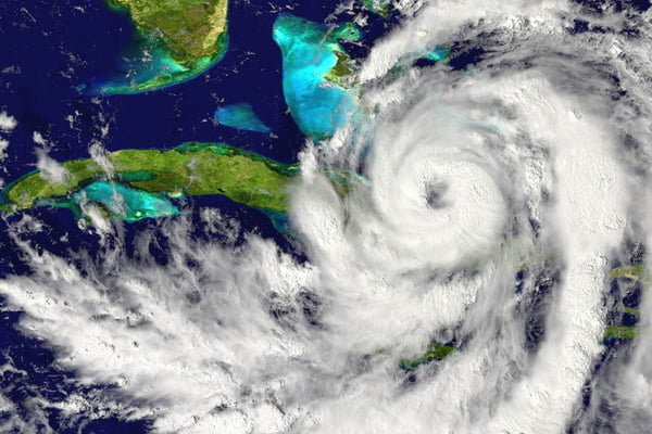 Hurricane over Cuba furacão
