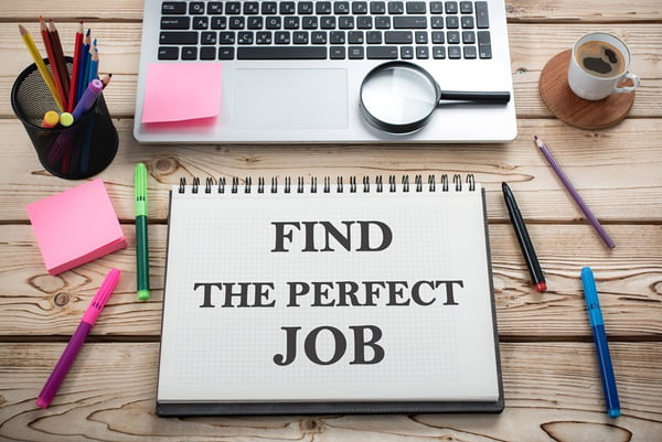 Find The Perfect Job Concept On Work Desk In Office