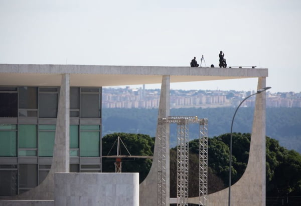 snipers no Planalto ensaio posse Bolsonaro