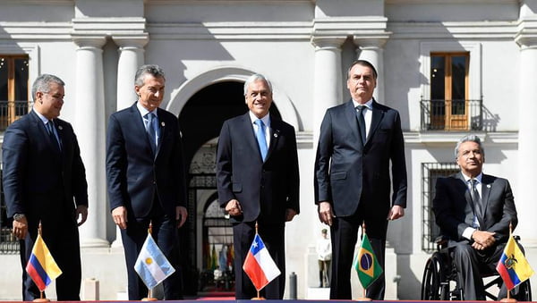 Bolsonaro e presidentes sul-americanos