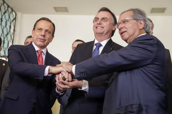 Reunião e coletiva com o Presidente da República Jair Bolsonaro