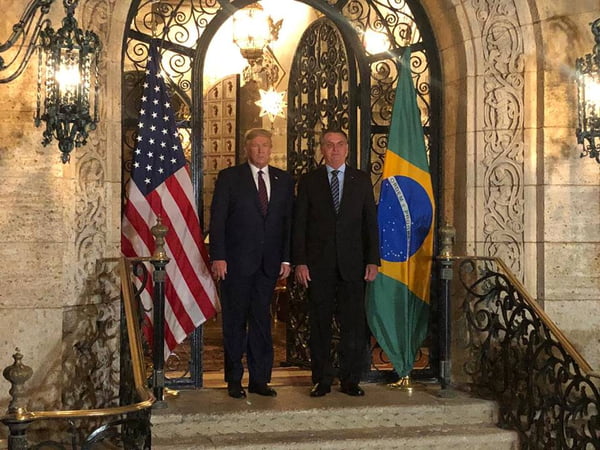 Trump recebe Bolsonaro para jantar nos EUA