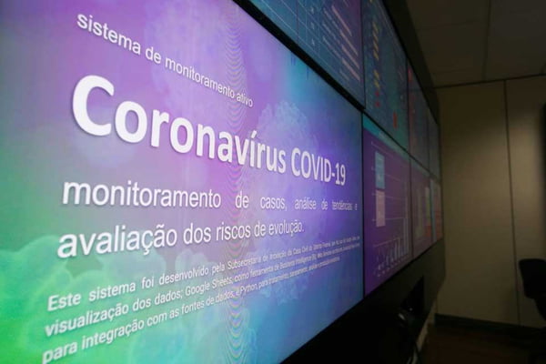 Sistema do centro de monitoramento do coronavírus no GDF
