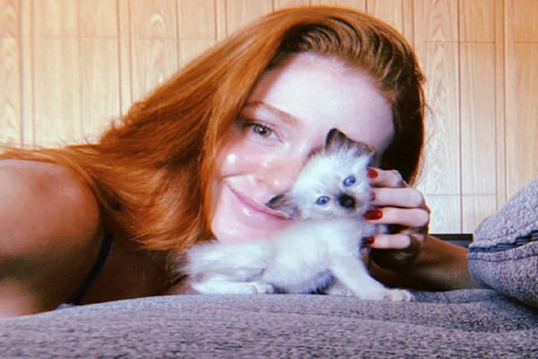 Marina Ruy Barbosa gato filhote pets