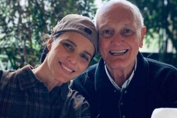 Fernanda Lima e o pai