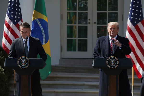 President Trump Holds Joint Press Conference With Brazilian President Bolsonaro
