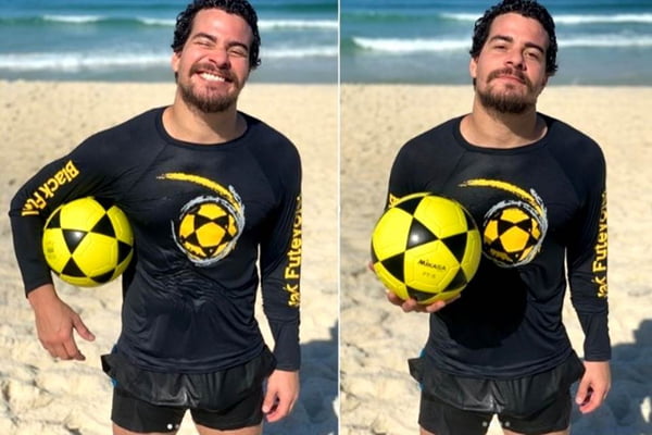Thiago Martins na praia