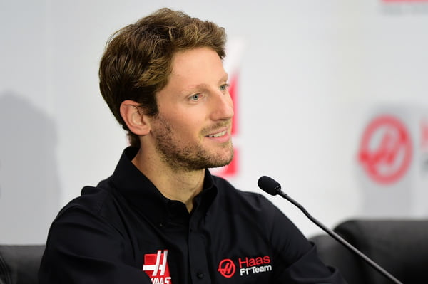 Romain Grosjean em coletiva
