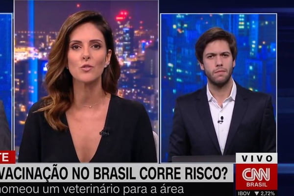 Monalisa Perrone, Caio Coppolla e Bruno Salles na CNN Brasil