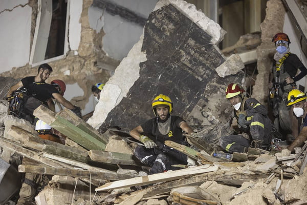 Rescue Crew Detect Person Under Collapsed Building In Beirut