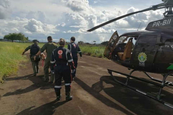Após ser pisoteado por boi, homem é resgatado por helicóptero em região de difícil acesso no AC