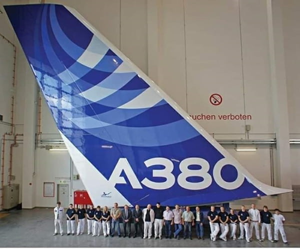 Cauda do Airbus A380