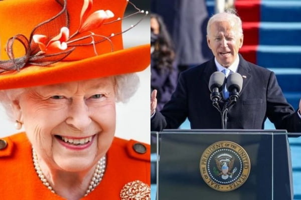 Rainha Elizabeth II e Joe Biden