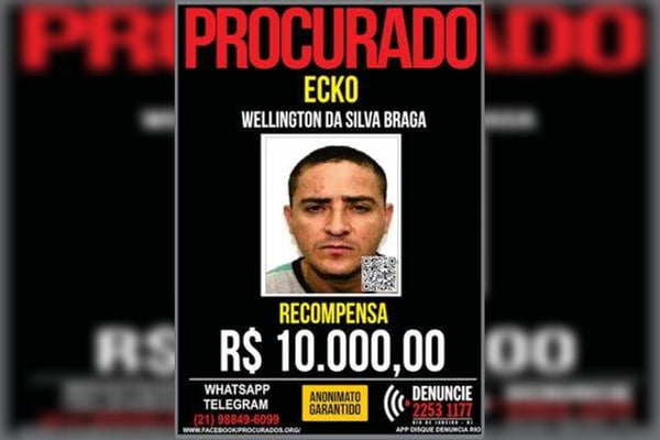 Ecko, líder miliciano procurado pela Polícia Civil do Rio de Janeiro