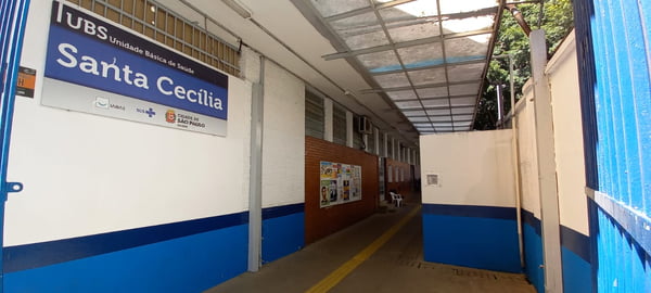 Entrada da UBS Santa Cecília, no centro de São Paulo