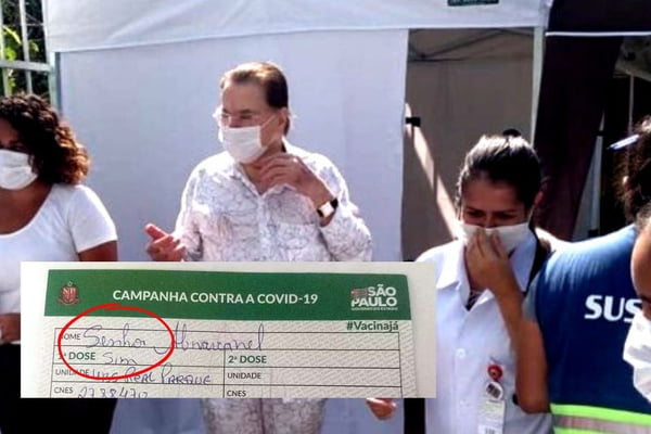 Silvio Santos vacinado