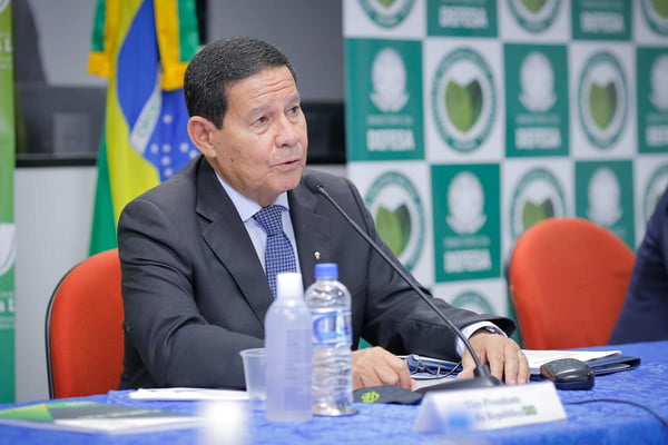 Vice-Presidente da República, Hamilton Mourão, durante 4ª Reunião do Conselho Nacional da Amazônia Legal (CNAL).     Foto: Bruno Batista /VPR