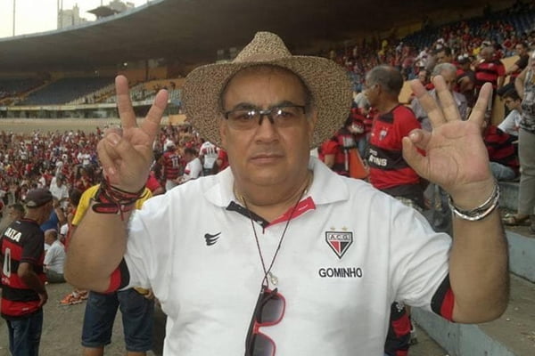 Gomes Bonfim Rodrigues, de 62, torcedor símbolo do atlético goianiense, vítima de covid-19, em goiás