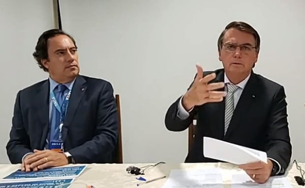 Bolsonaro e o presidente da Caixa