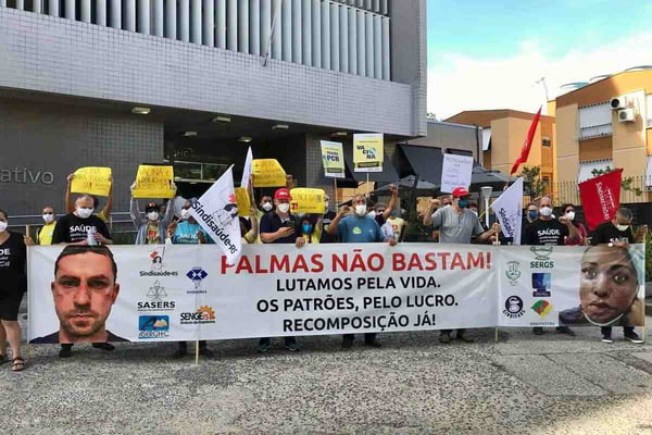 Protesto Hospital Porto Alegre Marcelo Queiroga