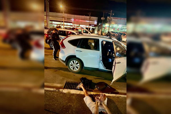 Vídeo: após perseguição, PM recupera carro furtado no Distrito Federal