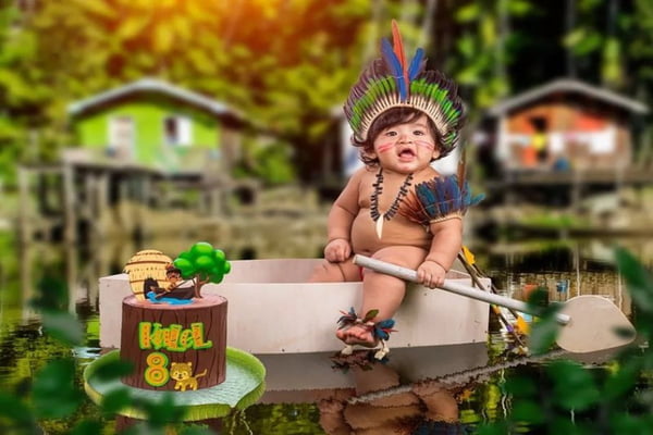 Bebê Kalel faz homenagem ao dia do índio
