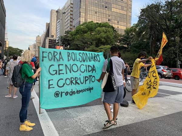 Protesto contra Bolsonaro na Avenida Paulista