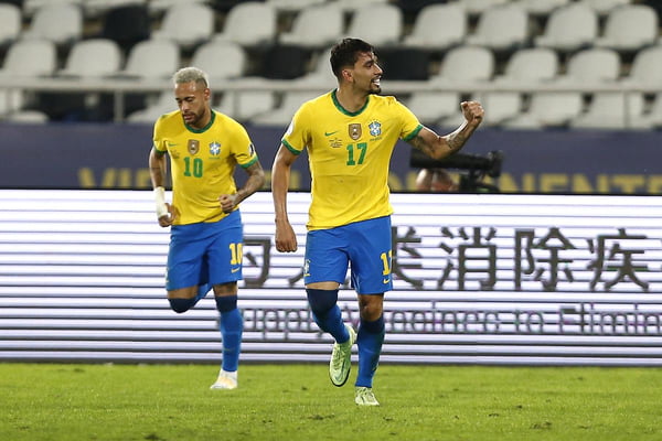 Neymar e Lucas Paquetá Seleção Brasileira
