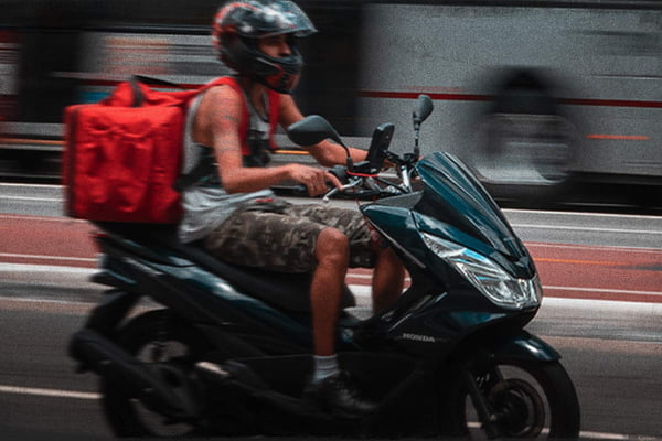 Motociclista em São Paulo