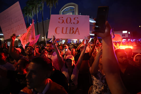 Miami’s Little Havana Community Reacts To Protests In Cuba
