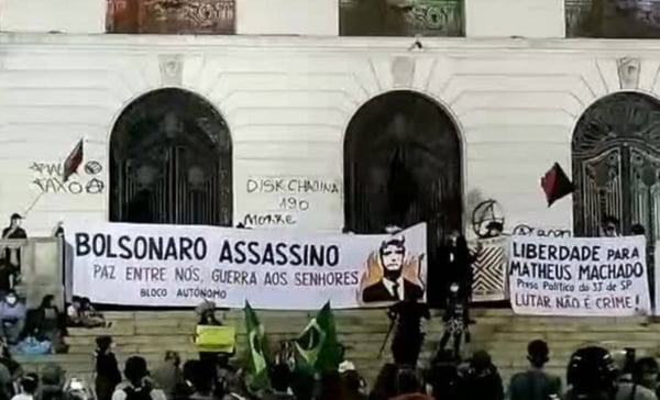 Protetsos contra Bolsonaro no Rio