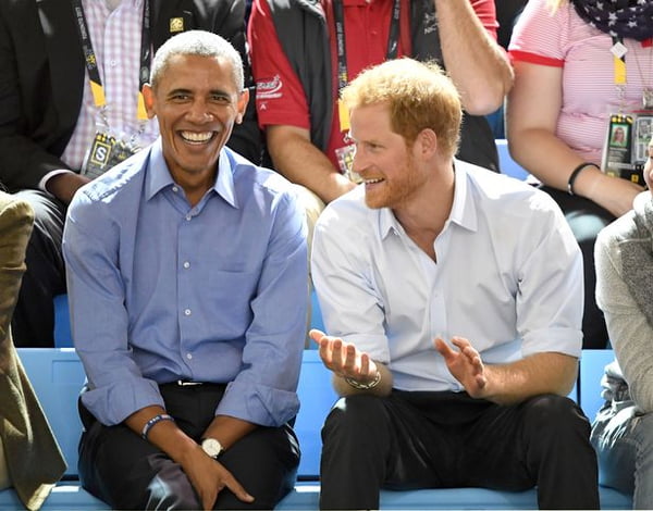 Príncipe Harry e Barack Obama
