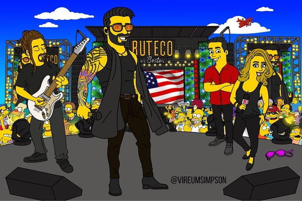 Gusttavo Lima e Leo Dias se transformam em Simpsons após turnê nos EUA