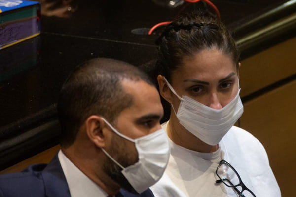 Monique Medeiros, mãe do menino Henry Borel, no tribunal