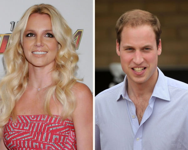 Príncipe William e Britney Spears