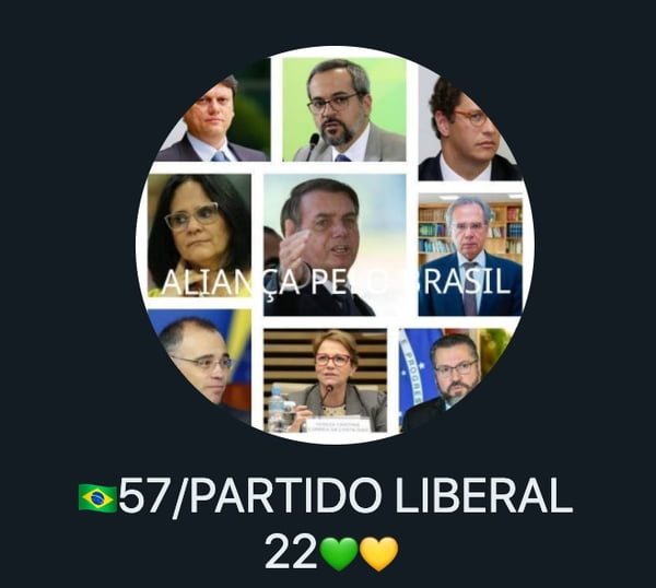 Foto de grupo de WhatsApp do Aliança Pelo Brasil que aderiu ao PL após filiação de Bolsonaro