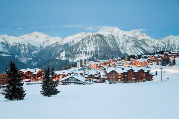 Courchevel 1850 ski resort in the Three Valleys (Les Trois Vallees), Savoie, French Alps, France, Europe